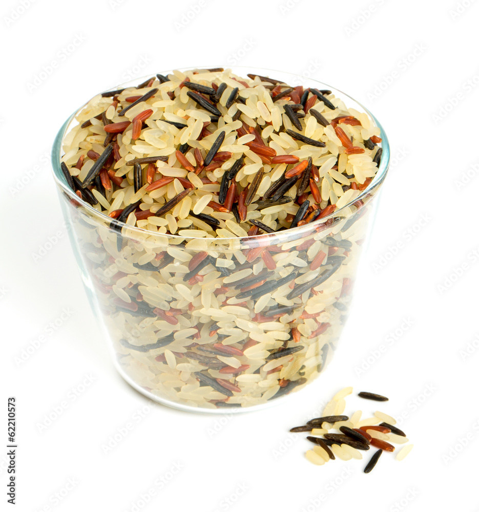 rice mix in a glass bowl rice mix in a glass bowl