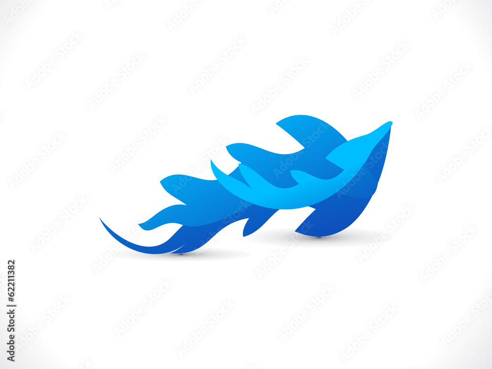 abstract blue wave icon