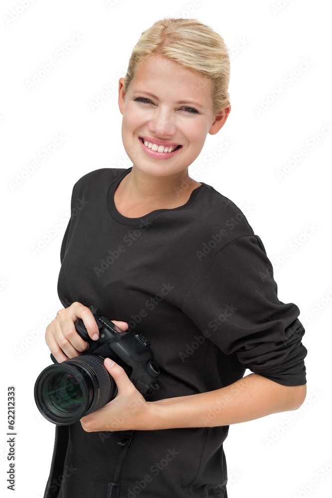 Portrait of a beautiful female photographer Portrait of a beautiful female photographer