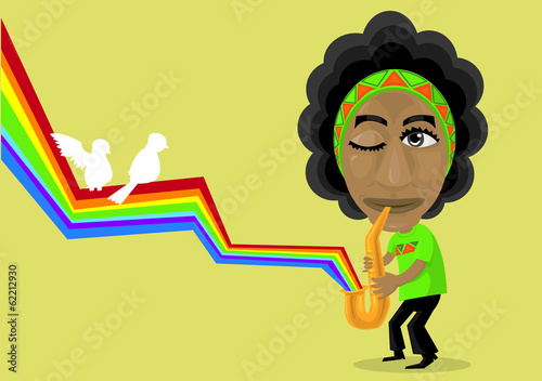 The saxophone rainbow