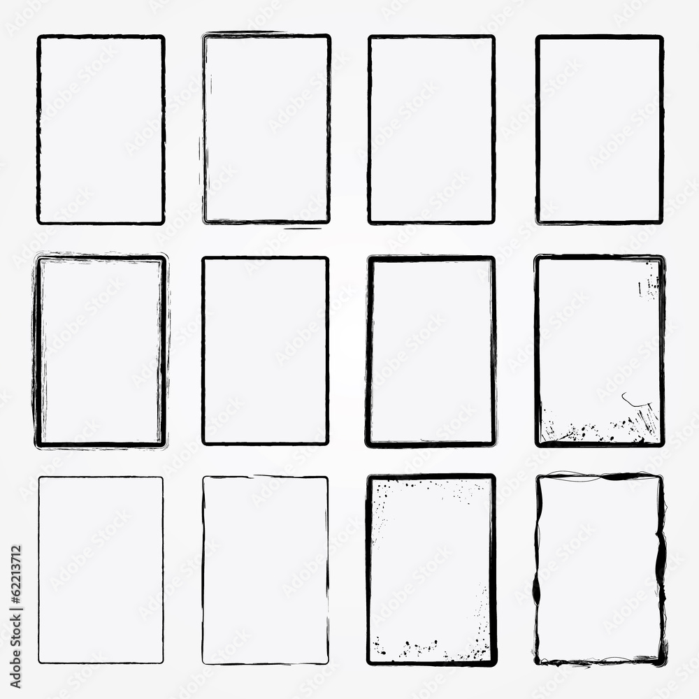 Vector Grunge Frame Set