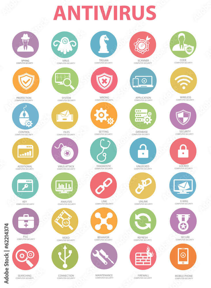 Computer security,Virus computer icons Computer security,Virus computer icons