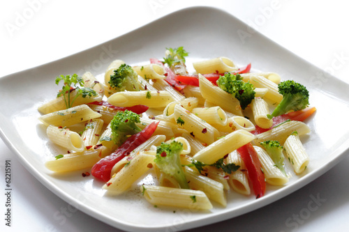 Pasta is a generic term for italian variants of noodles photo