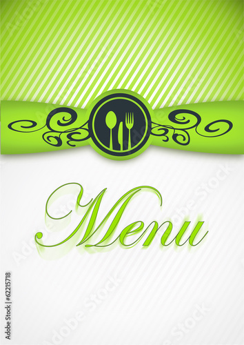 carte menu vertical vert anis