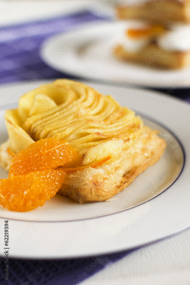 Delicious puff pastry with apple Delicious puff pastry with apple