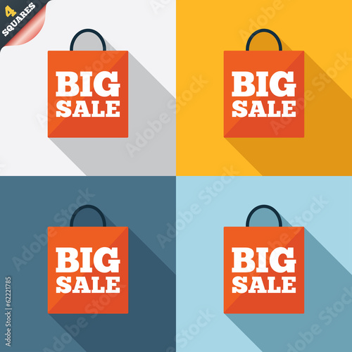 Big sale bag sign icon. Special offer symbol.