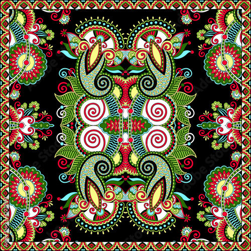 Traditional ornamental floral paisley bandanna
