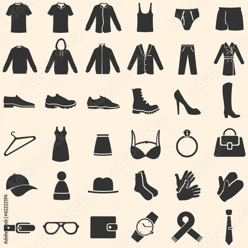 Vector Set of Clothes Icons