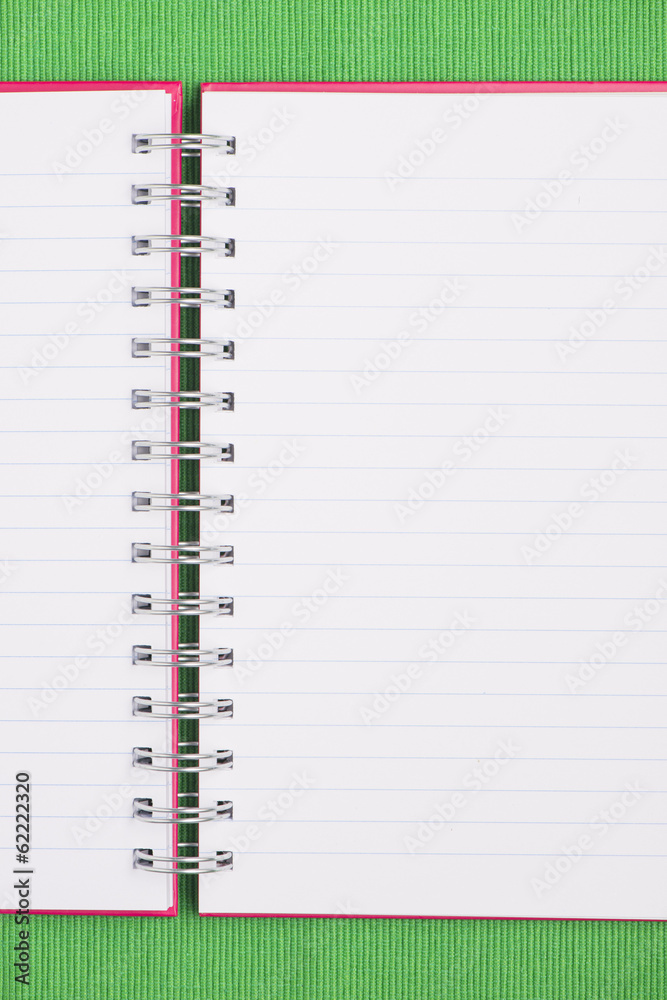 Notepad with empty white pages Notepad with empty white pages