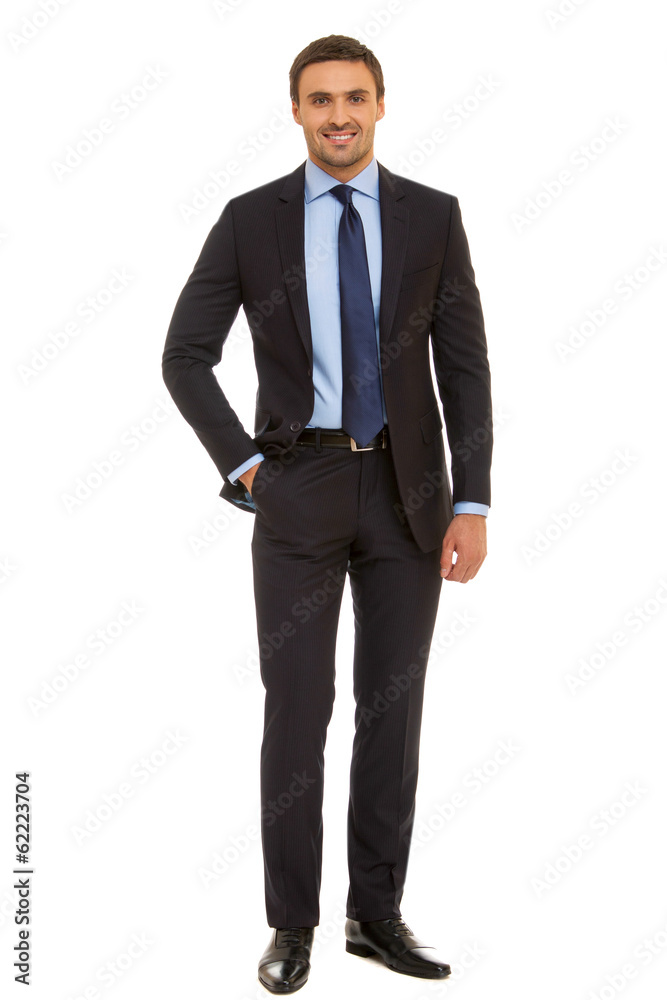 successful businessman. Man in suit and tie. Isolated on white successful businessman. Man in suit and tie. Isolated on white