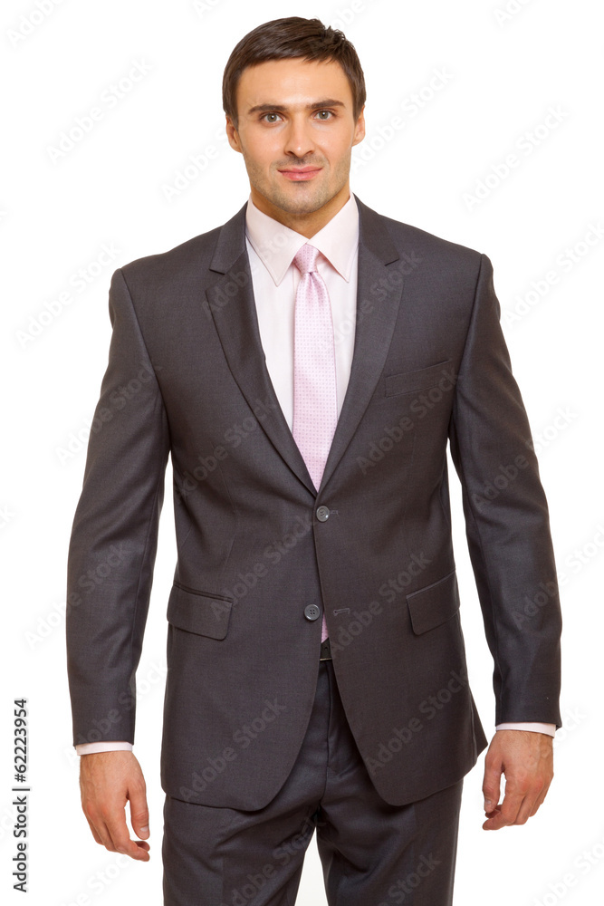 successful businessman. Man in suit and tie. Isolated on white successful businessman. Man in suit and tie. Isolated on white