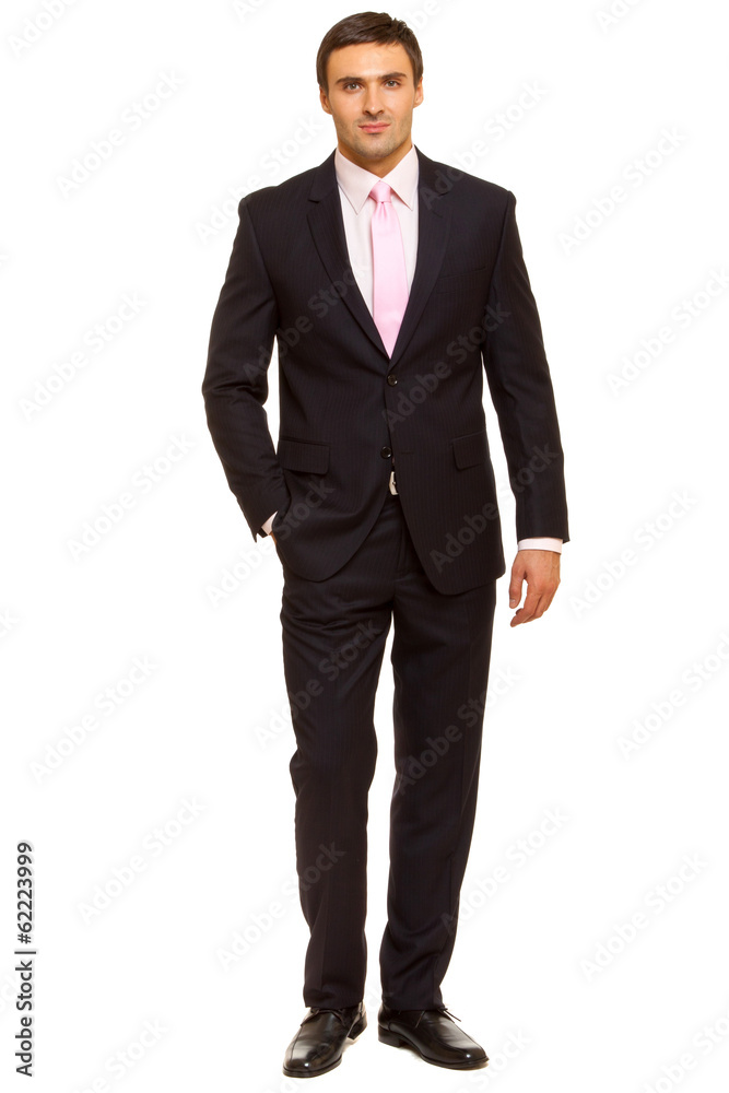 successful businessman. Man in suit and tie. Isolated on white successful businessman. Man in suit and tie. Isolated on white