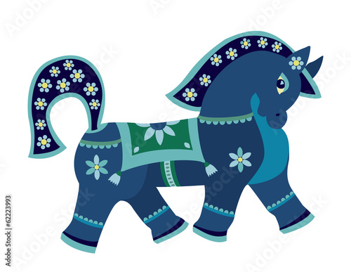 blue horse