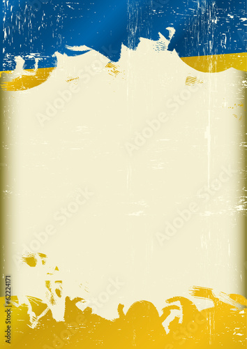 Grunge ukrainian flag