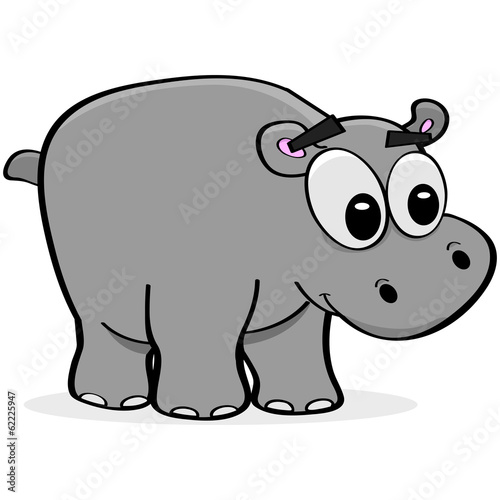 Cartoon hippo © fejas