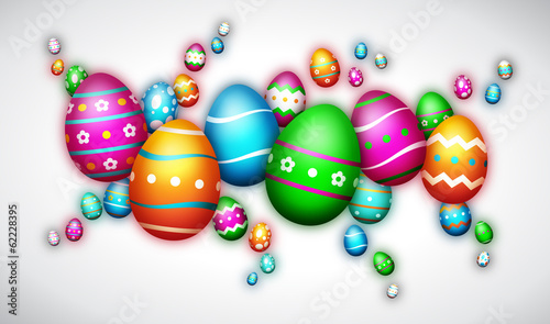 Joyeuses Pâques - Happy Easter - Illustration vectorielle