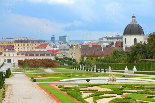 Belvedere Gardens in Vienna, Austria