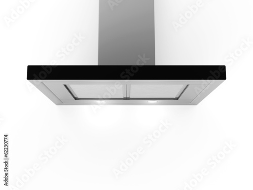 Modern cooker hood isolated on white background