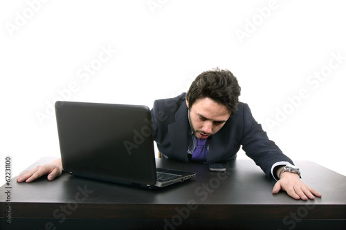 young business man working with is laptop