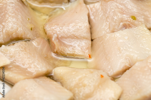sliced ​​salted herring