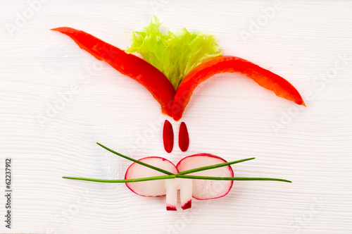 Bunny with vegetables