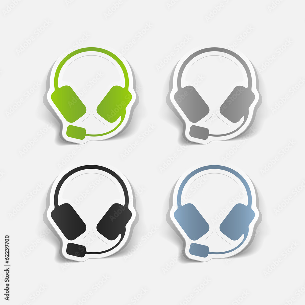 realistic design element: headphones