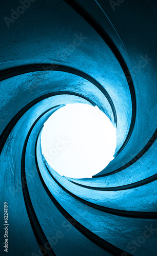 3d blue metal abstract focus security target background