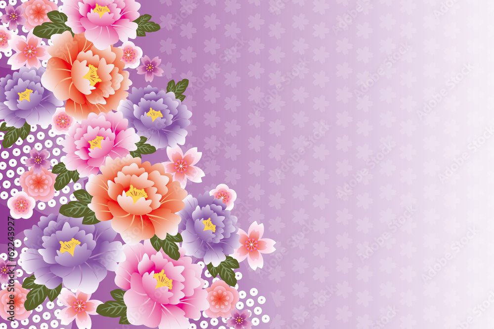 Fototapeta premium 牡丹の背景