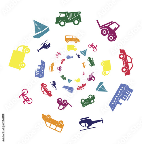 circle graphic transport