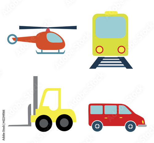 transport colorful design
