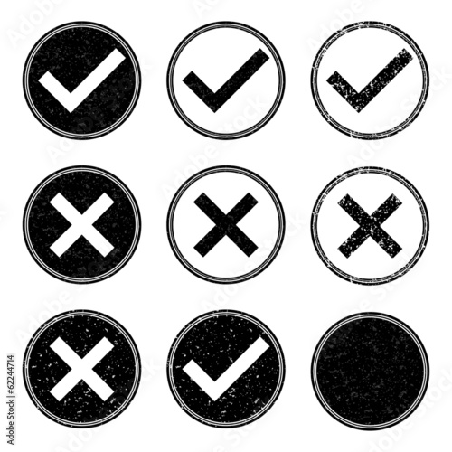 Approved and Denied Stamp Icons