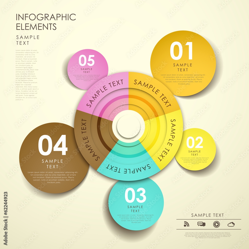 abstract origami pie chart infographics abstract origami pie chart infographics