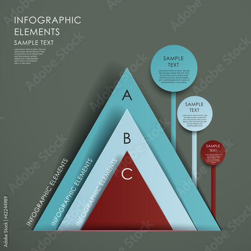 abstract pyramid chart infographics