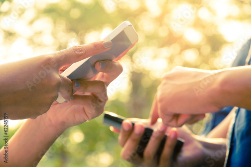 Teenage girl text messaging on her phone