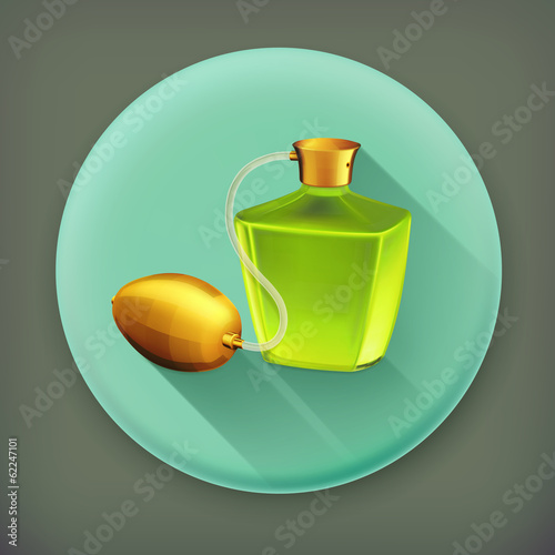 Perfume long shadow vector icon