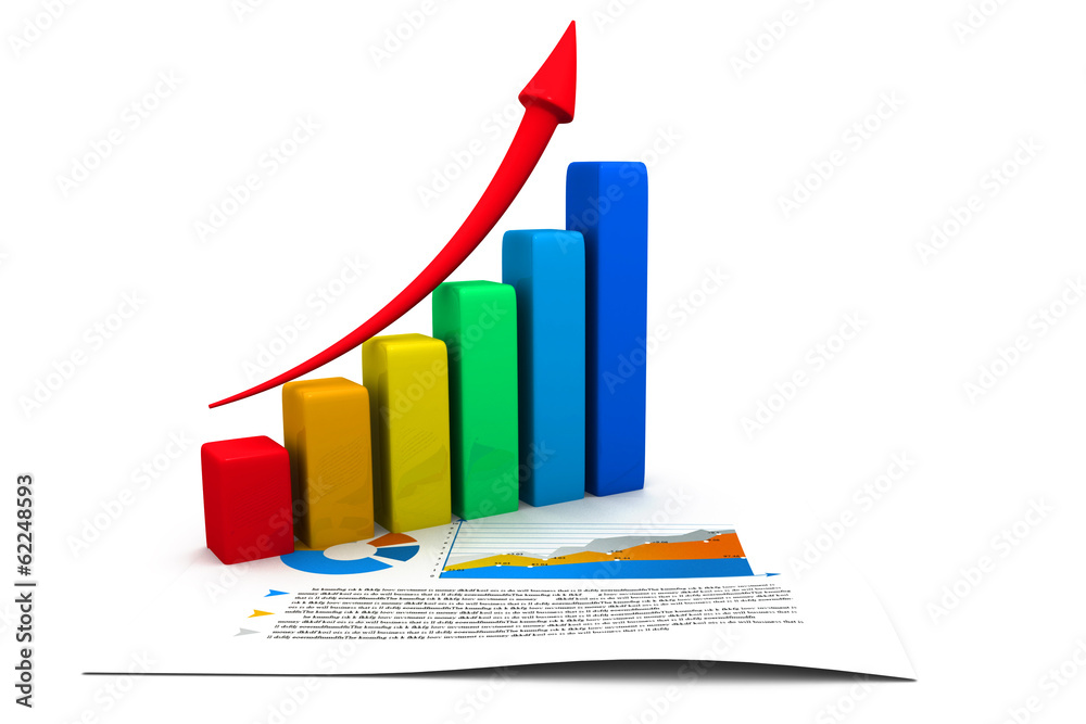 Business concept. graph and charts Business concept. graph and charts