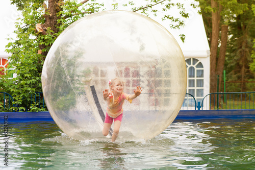 child in zorb