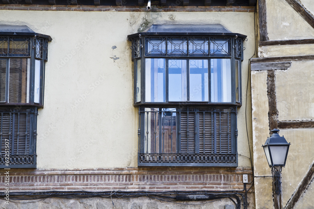 ancient window, toledo city, spain