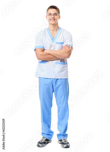 Portrait of happy young doctor