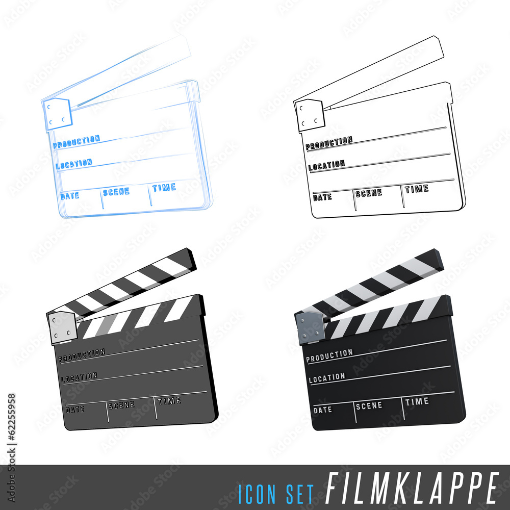 3D Iconset Filmklappe