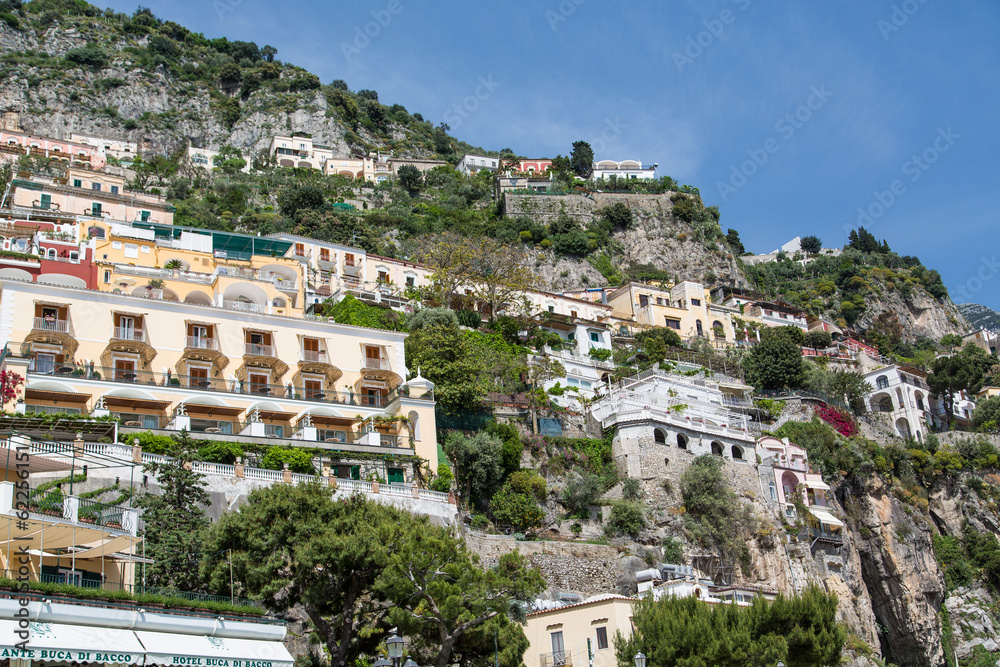 Balconies on Homes Over Positano
