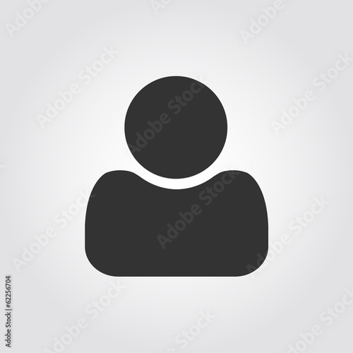 User man icon, flat design