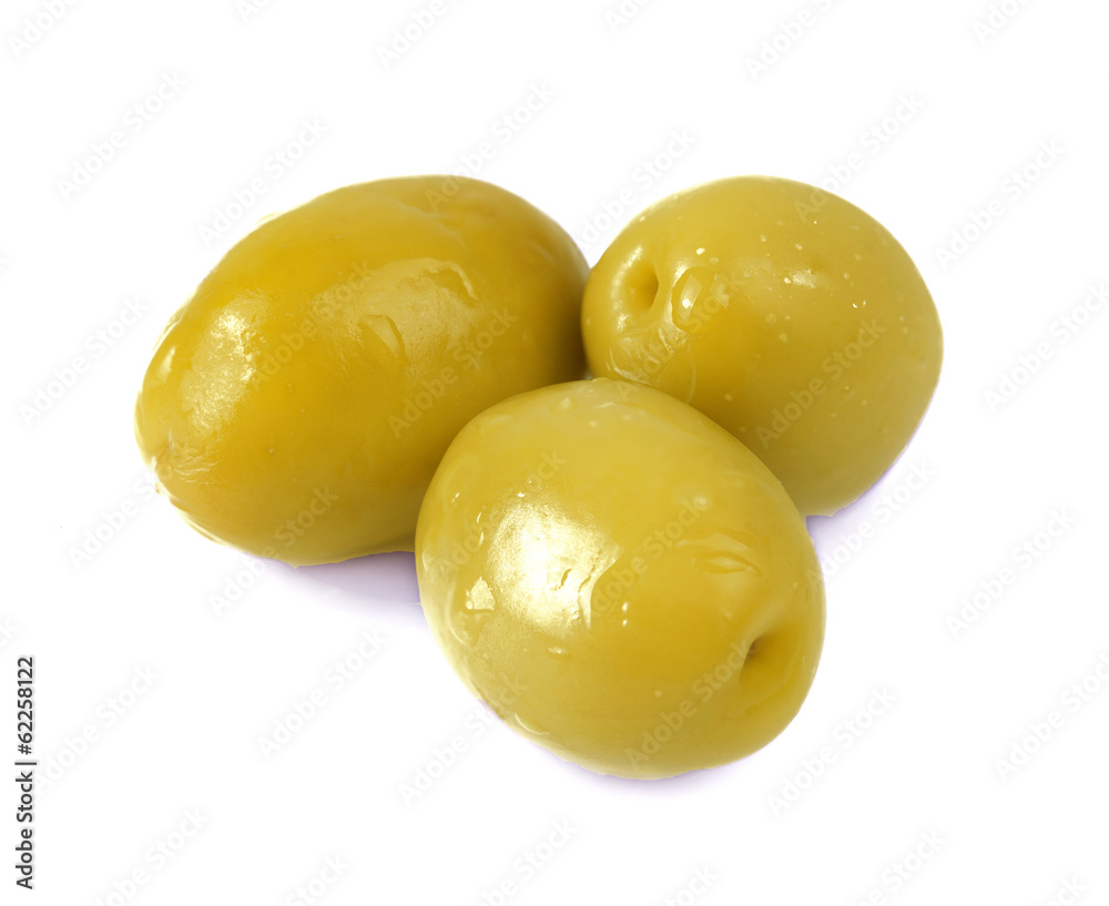 Olives on a white background Olives on a white background