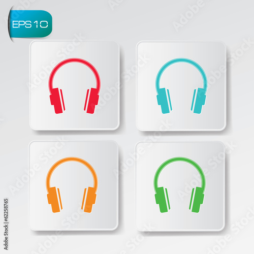 Earphone buttons,vector