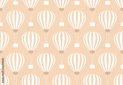 Retro seamless travel pattern of balloons