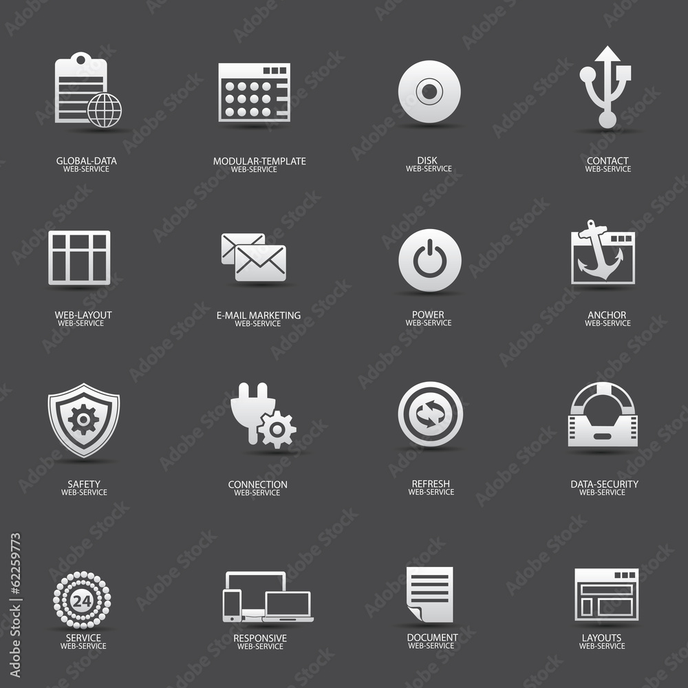 Web-service & web-design icons Web-service & web-design icons