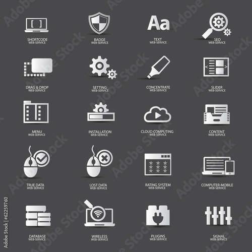 Web design,Web service icons,vector