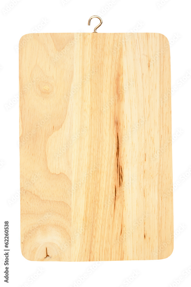 Fototapeta premium Wooden cutting board isolated on white background