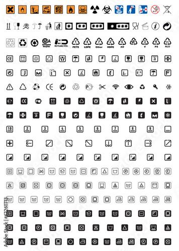 useful packging icon and symbols