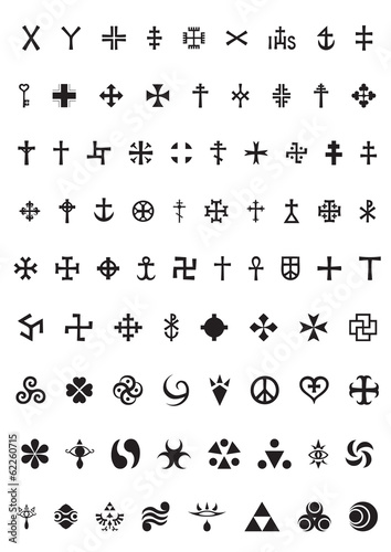 esoteric symbols and crosses